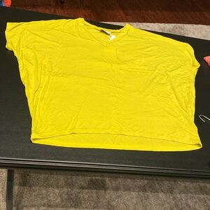 Adrienne yellow small women’s v-neck shirt